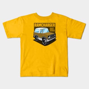 Light Gold Ramcharger (White-Based) - 1974 Kids T-Shirt